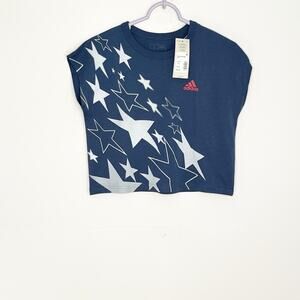 Girls Adidas Cropped T Shirt Size Large